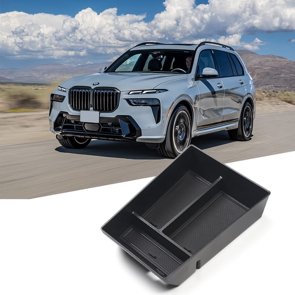 JJMY For BMW X5 X6 X7 2019-2025 Car Inner Center Console Storage Box Organizer Tray