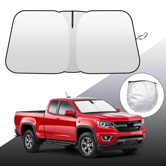 JJMY For Chevy Colorado 2015-2022 Windshield Sun Shade UV Foldable Reflective Visor Cover