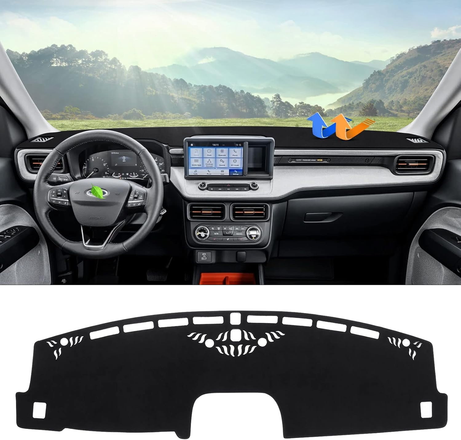JJMY For Ford Maverick 2022-2025 Dashboard Cover Non-slip Dash Cover Mat UV Protect , 1 Pack
