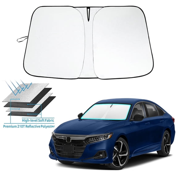 JJMY For Honda Accord 2018-2022 Foldable Windshield Sun Shade UV Block Shield Cover