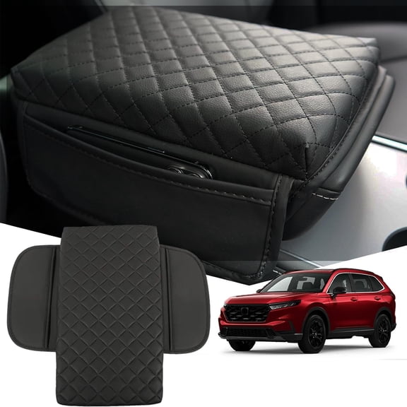 JJMY For Honda CRV 2023 2024 2025 Car Armrest Cushion Cover Center Console Box Pad