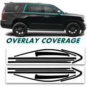 JJMY for 2015-2020 Chevy Tahoe Chrome Delete Window Vinyl Trim Blackout Accessories
