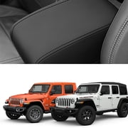 JJMY for 2018-2025 JEEP Wrangler Gladiator Accessories Armrest Cover Black Protector