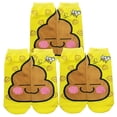 thumbnail image 1 of JJMax Silly Emoticon Poo Socks - Cute Emoji Poop Characters, 1 of 5