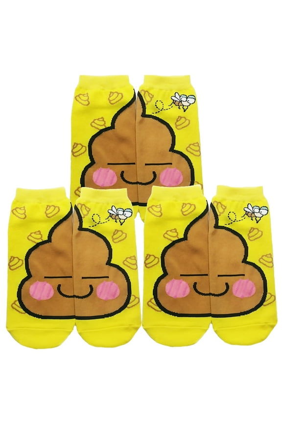 Silly Emoticon Poo Socks - Cute Emoji Poop Characters