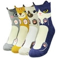 thumbnail image 1 of JJMax Women's Cats and Dogs Tickle Tummies Socks, 1 of 5