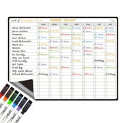 JJPRO Magnetic Dry Erase Chore Chart for Fridge - Reusable Chore Chart for Refrigerator - Used for Multiple Kids - Chore Refrigerator Organizer - Behavior Chart for Multiple Kids