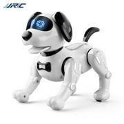 JJRC Smart Voice Control Robot Dog for Kids, Gesture Sensing RC Toy with APP/Remote, Programmable Interactive Pet with Feeding & Dance（White）