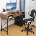 thumbnail image 1 of JJS 40'' Writing Desk with Drawers, Contemporary Home Office Large Computer Laptop Workstation with Storage, Rustic Brown, 1 of 6