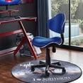 thumbnail image 1 of JJS Home Office Low Back Computer Executive Chair, Ergonomic Mesh Chair with Extra Large Base and Pads,BLUE, 1 of 6