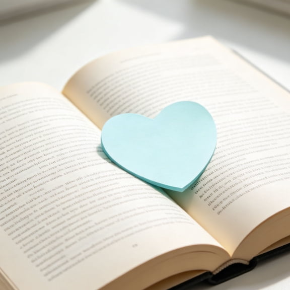 JJV 50 Pack Heart Shaped Self Adhesive Message Stickers Cute Bright Color Note Pads for Office Reminder Takeaway Milk Tea Shop Label Gift Blessing Lightweight