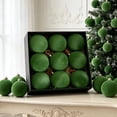 thumbnail image 1 of JJV 9 Pcs Velvet Christmas Ball Ornaments, 3.15 Inch Flocked Shatterproof Xmas Tree Decor, Solid Color Christmas Balls Hanging Ornaments, 1 of 8