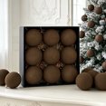 thumbnail image 1 of JJV 9 Pcs Velvet Christmas Ball Ornaments, 3.15 Inch Flocked Shatterproof Xmas Tree Decor, Solid Color Christmas Balls Hanging Ornaments, 1 of 8