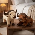 thumbnail image 1 of JJV Buffalo Stuffed Animal, Soft Bison Plush Doll, Soft Wildlife Animals Plushies Toys Gifts for Women, Cute Decorative Ornament for Shelves Bedroom Party Favors, 1 of 7
