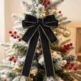 thumbnail image 1 of JJV Christmas Bow for Wreath 7x5 Inch Vintage Wreath Bow Christmas Tree Topper Ornament Bow for Home Outdoor Indoor Party, 1 of 6
