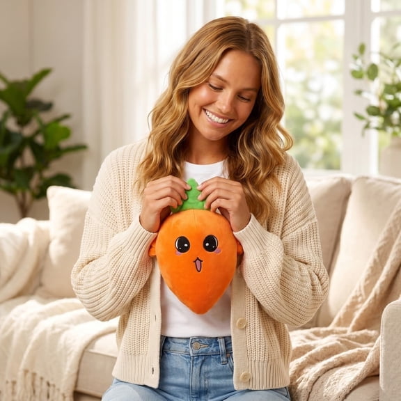 JJV Fruit Shaped Sensor Beat Piano Interactive Plushes Doll with Touch Sensitive Technology Musical Educational Gift Idea Hand Eye Coordination