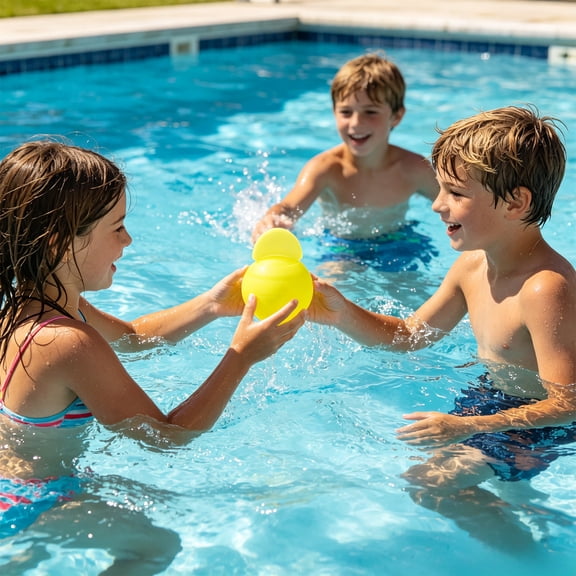 JJV Reusable Water Balloon, Quick Fill Self-Sealing Water Ball, Refillable Silicone Splash Ball for Family Games, Summer Party Pool Outdoor Beach Toys for Age 8-12