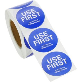 JJY Use First Stickers 1.5 Inch, 500 Pieces Food Service Inventory Control Labels for Restaurant Kitchen Warehouse, Blue