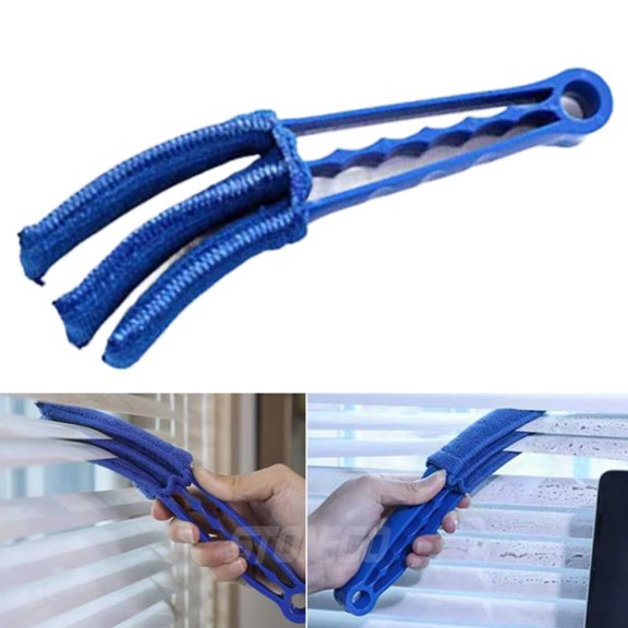 JJYY 1PC/2Pcs Convenient Microfiber Venetian Blind Cleaner Brush – Multi-Blade Duster for Window Blinds, Car Air Conditioner Vents, and Home Ventilation Outlets