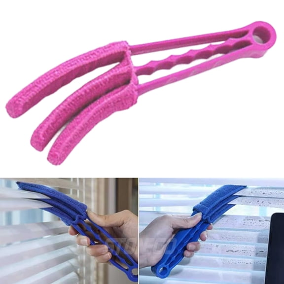 JJYY 1PC/2Pcs Convenient Microfiber Venetian Blind Cleaner Brush – Multi-Blade Duster for Window Blinds, Car Air Conditioner Vents, and Home Ventilation Outlets