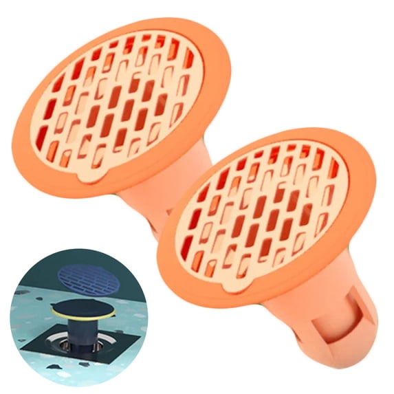 JJYY 1PC/2Pcs Insect Sewer Prevention Cover - U Shape Floor Strainer for Kitchen and Bathroom, Sink Filter Stopper, Shower Floor Drain Cover, Odor and Pest Control, Durable and Easy to Install
