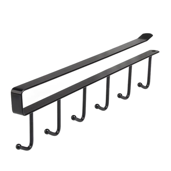 JJYY 1PC/2Pcs Kitchen Cabinets Ceiling Storage Hook - 6-Hook Desk Cabinet Organizer, Space-Saving Hanging Rack for Kitchen Utensils and Tools, Ideal for Efficient Kitchen Organization