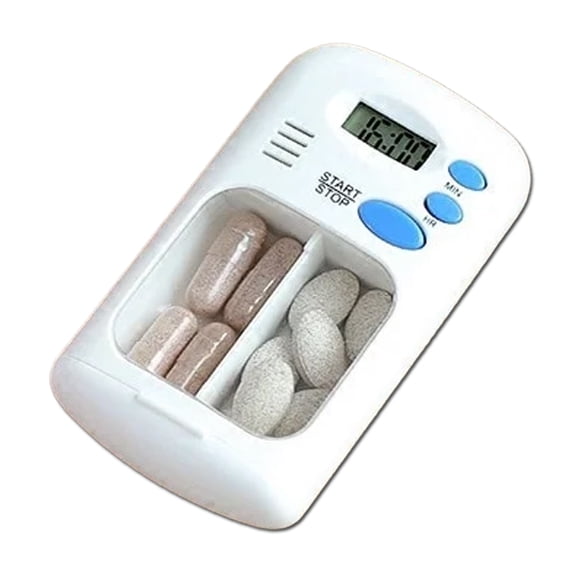 JJYY 1PC/2Pcs Mini Portable Pill Reminder with LED Display - Drug Alarm Timer, Electronic Medicine Case Organizer with Alarm Clock for Medication Management