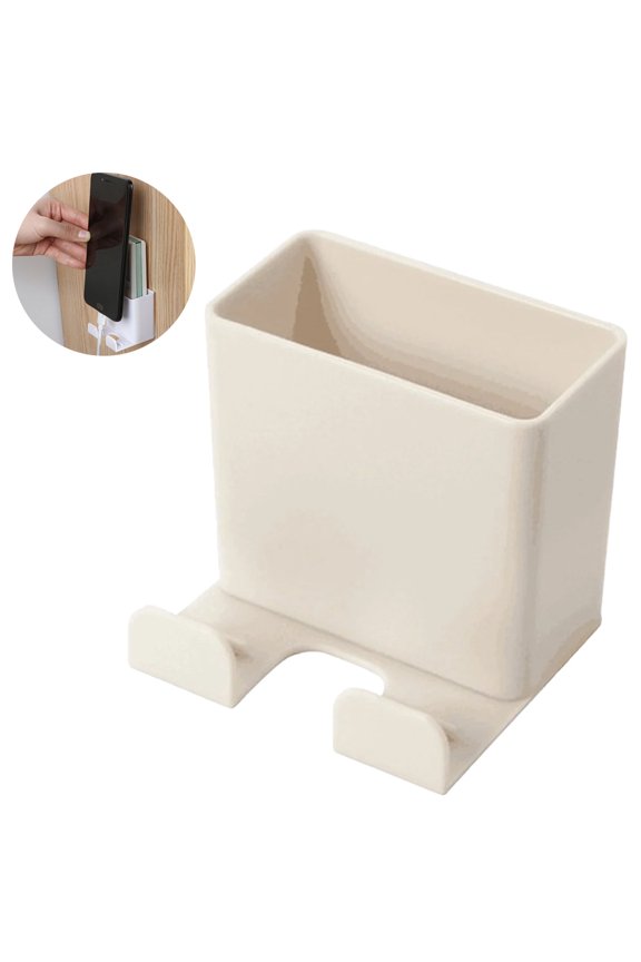 JJYY 1PC/2Pcs Mini Wall Mounted Storage Box, Remote Control Organizer for Mobile Phones and Plugs, Multi-Function Storage Rack Holder Container, Space Saving for Home and Office