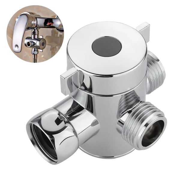 JJYY 1PC/2Pcs Multifunction 3-Way Shower Head Diverter Valve - G1/2 Three-Function Switch Adapter Connector, Universal Shower System for Handheld Showerheads and Fixed Sprays