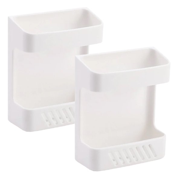 JJYY 1PC/2Pcs Multifunctional Wall Mounted Storage Box - Remote Control and Mobile Phone Holder, Air Conditioner Stand, and Organizer Container