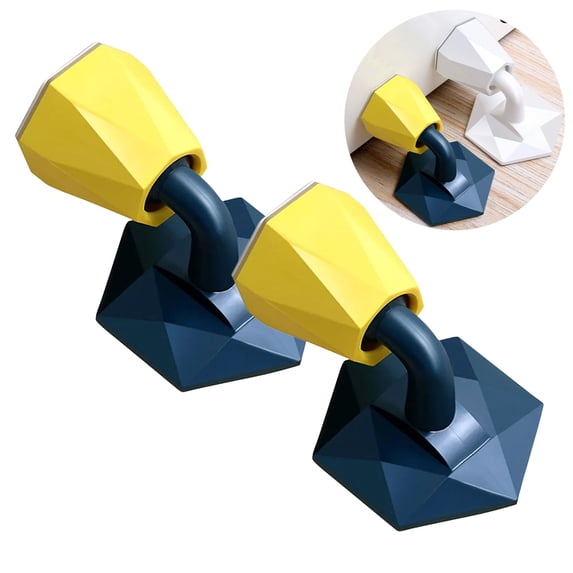 JJYY 1PC/2Pcs Silicone Door Stopper with Suction, Anti-Collision Cushion, Mute Buffer Door Block, Suction Type Door Holder for Preventing Slamming, Noise Reduction, Suitable for Bathroom