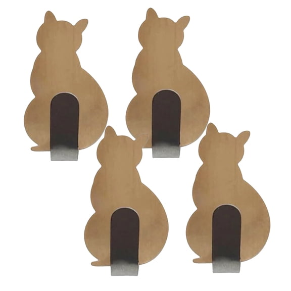 JJYY 2Pcs/4Pcs/8Pcs Self Adhesive Hooks Cat Pattern Storage Holder: Cute and Functional Wall Hanger for Bathroom and Kitchen - Stick-On Hooks for Hanging Clothes, Towels, Keys, and More