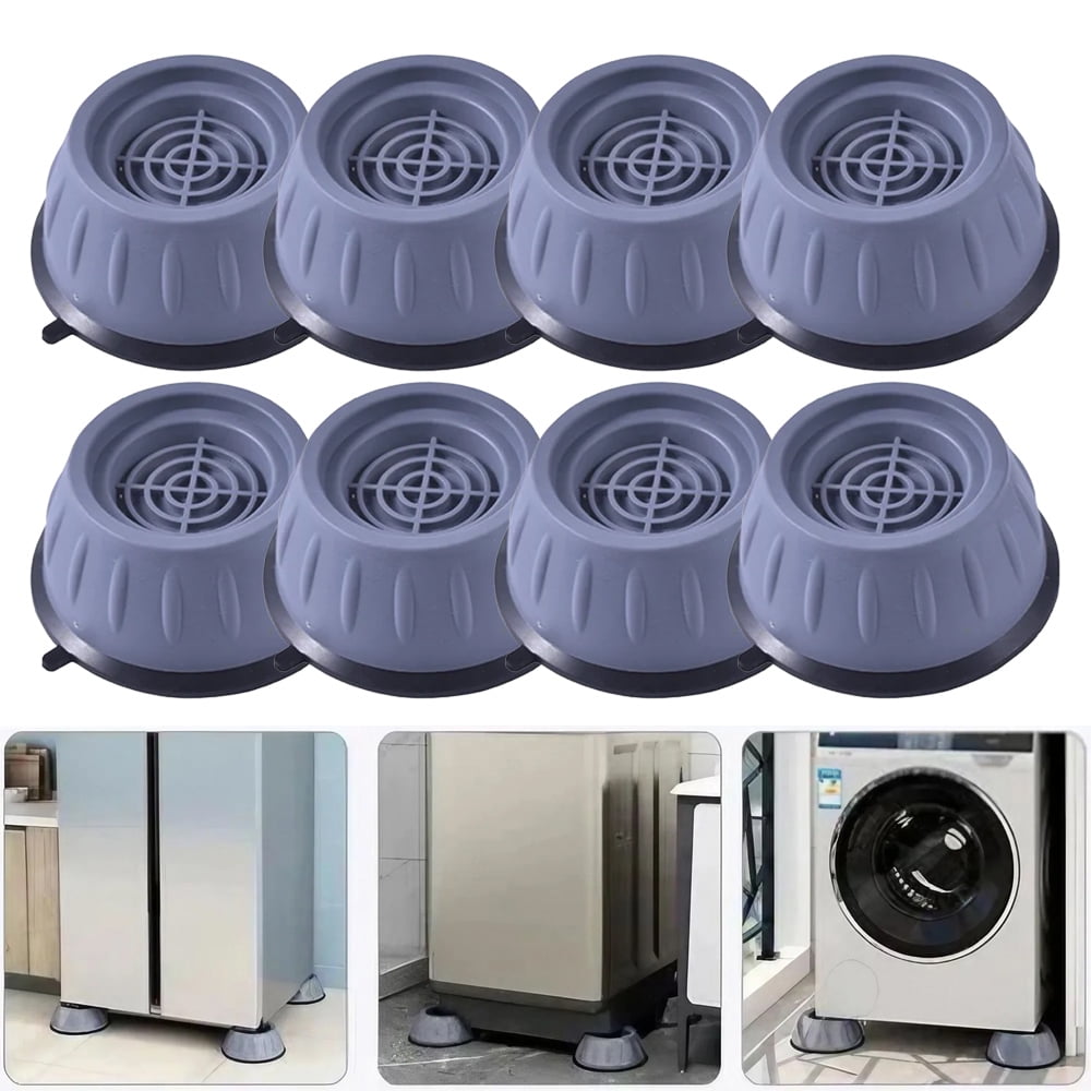 JJYY 4Pcs/8Pcs Anti-Vibration Feet Pads – Plastic/Rubber Mat Slipstop Silent Dampers for Washing Machine and Refrigerator – Universal Support Stands for Noise Reduction
