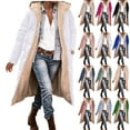 thumbnail image 1 of Jackets for Women Up to 35% off!Ndbuld Women's Winter Jacket Coat Fleece Lined Long Fluffy Coat Hooded Long Winter with Pockets Warm Parka Coat,White,M, 1 of 6
