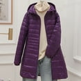 thumbnail image 1 of Jackets for Women Ndbuld Ultra Lightweight Convertible Hooded Women's Down Jacket Sales Promotion,S-4XL,Purple, 1 of 5