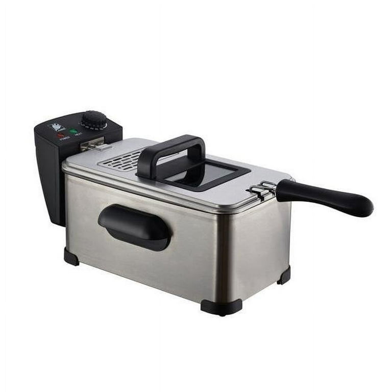 Deep Fat Fryer, 3 Litre Stainless Steel, With Viewing Window And Safety Cut  Out, Non-Slip, Easy Clean And Adjustable Temperature Control, Removable