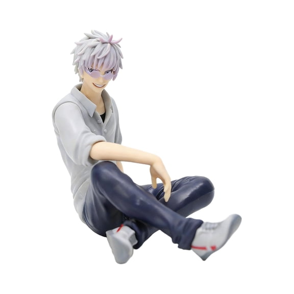 JJk Geto Suguru Figure Gojos Statue, 4.3In Sitting Pose JJK Anime Figurine Model Handmade Collectible Car Desktop Decor Gifts for Fans