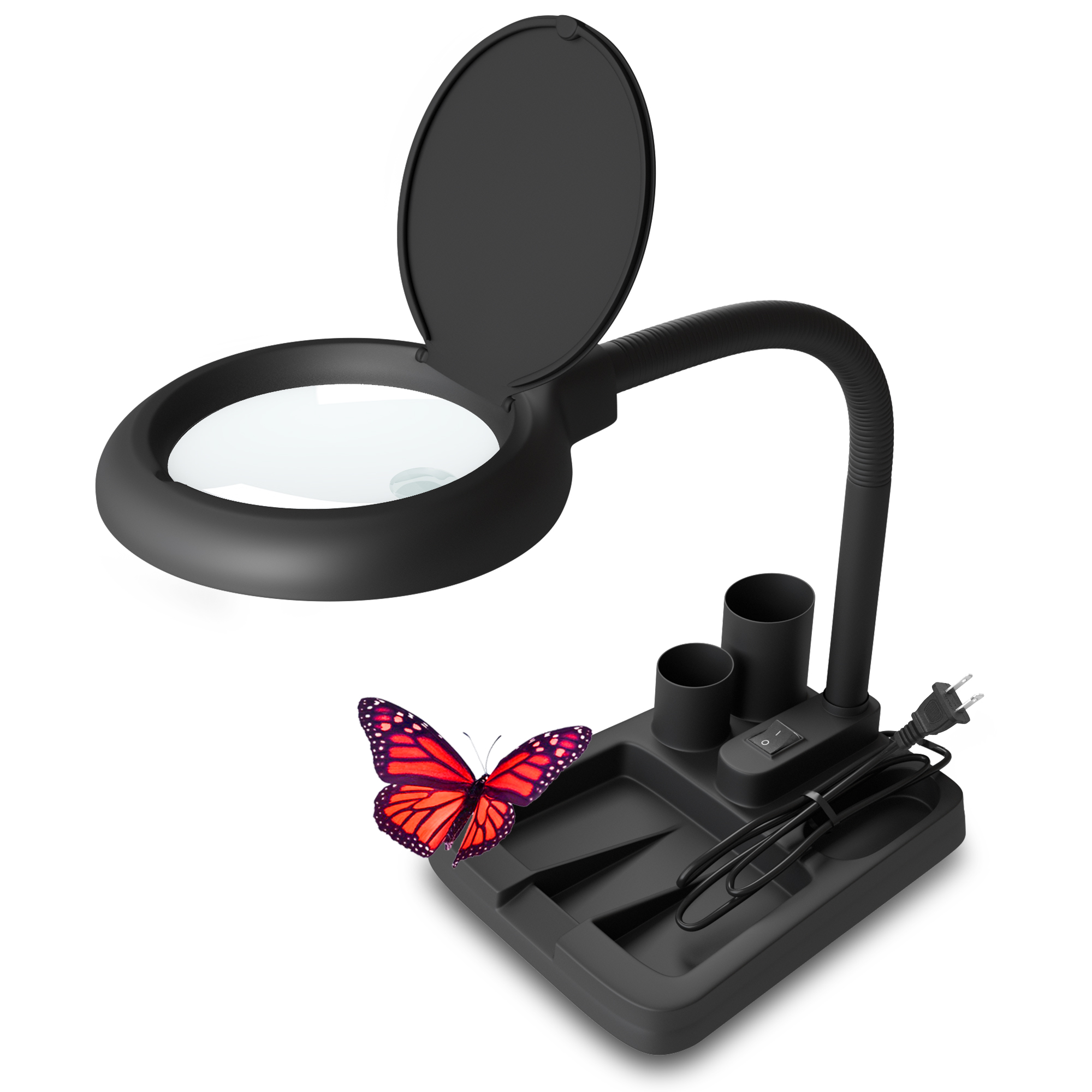 JJollyCaper, Magnifier with Light and Stand for Close Works Sturdy