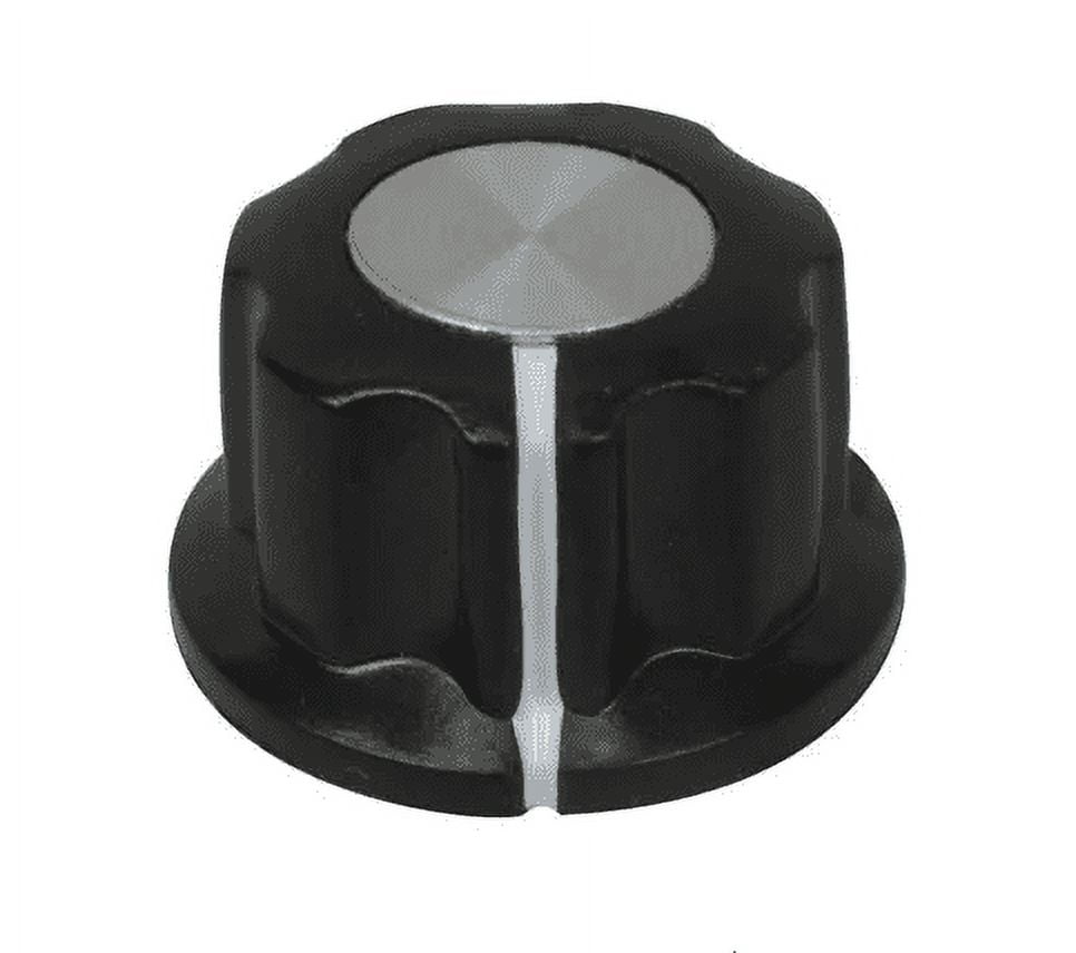 JK901DR KNOB,1/4"SHAFT,19.8MM,JK901D, BLACK/ALUMINUM,w/SET SCREW