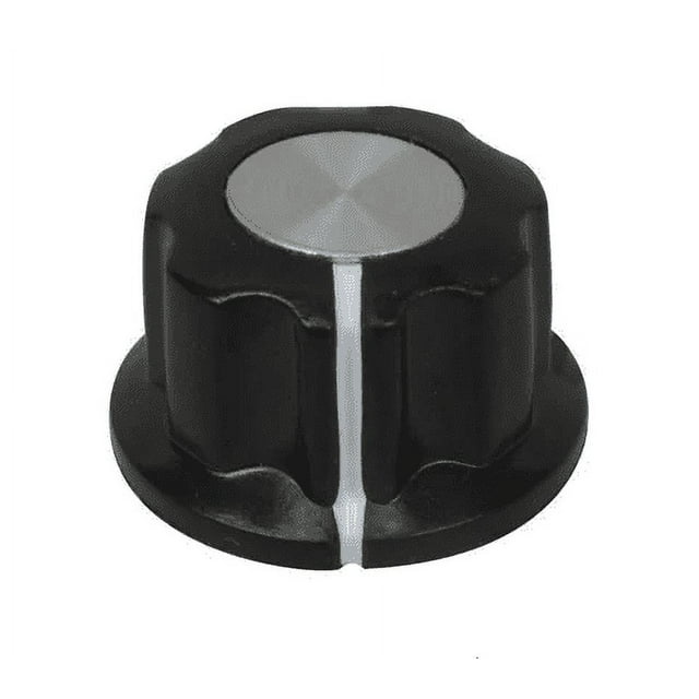 JK-901D-R KNOB,1/4"SHAFT,19.8MM,JK-901D, BLACK/ALUMINUM,w/SET SCREW ...