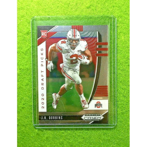 JK DOBBINS PRIZM ROOKIE CARD JERSEY #2 OHIO STATE RAVENS 2020 Panini Prizm