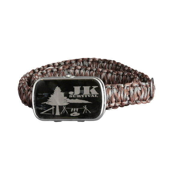 JK Survival Paracord Belt with Survival Supplies in the Buckle