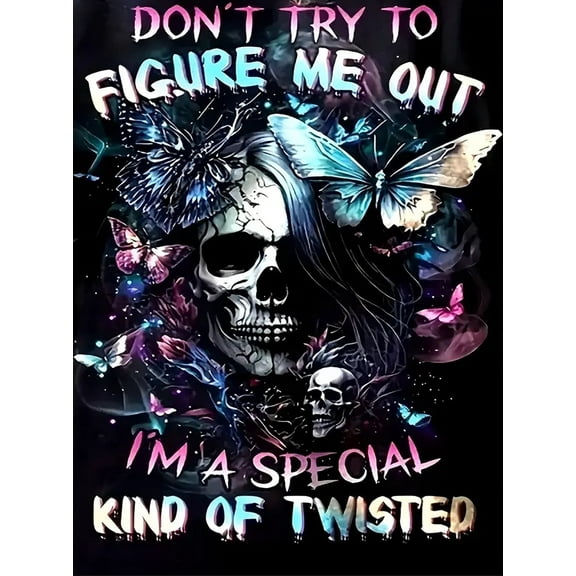 Diamond Art Painting Kits for Adults, Skull 5D Diamond Painting Dots Art Kits for Adults Beginner, DIY Full Round Gem Crystal Art Paint by Diamond, Home Wall Decor 12x 16 in