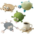 thumbnail image 1 of JKCCZLL 4pcs Animal Crochet Coasters, Handmade Crochet Coasters, Stuffed Animal-Themed Drink Coaster, Fun Soft Decorative Drink Coaster for Home Decor and Tabletop Protection, 1 of 12