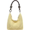 thumbnail image 1 of JKCCZLL Bohemia Summer Crochet Beach Bag Women Underarm Shoulder Bags Cute Crossbody Purse Travel Top-handle Tote Hobo Handbag,Yellow,outdoor, 1 of 7