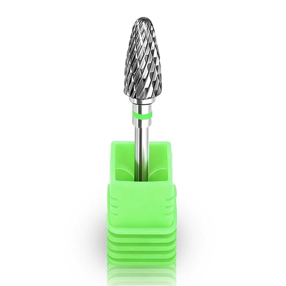 JKCCZLL Fantexy 3/32" Carbide Nail Drill Bit - Remove Acrylic Hard Gels Quickly and Safely,Professional Cone Tungsten Drill Bits Set Nail File Acrylic for Manicure,Pedicure,Cuticle Cleaner(Fine - F)
