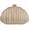thumbnail image 1 of JKCCZLL QWINEE Women's Shell Shaped Clutch Purse Ruched Mini Crossbody Bag Elegant Evening Handbag with Chain Strap,Gold,1, 1 of 5