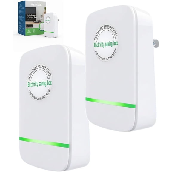 JKCCZLL Smart Power Saver Plug, 2026 Electricity Saving Box Energy Saving Device with Voltage Stabilizer Surge Protector Overload Protection Compact Plug and Play for Home Office,2Pcs