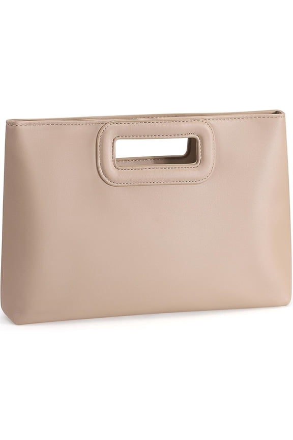 WantGor Clutch Purses for Women, Evening Bag Formal Handbags Shoulder Crossbody Bags with Top Handle for Beach Party Wedding,Nude,banquet