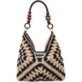 thumbnail image 1 of JKCCZLL Womens Summer Straw Woven Beach Bag Large Bohemian Handmade Crochet Shoulder Tote Purse Vacation Handbag,Black,go out, 1 of 9